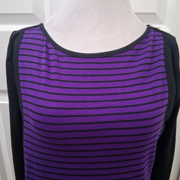 NWT Lauren Ralph Lauren Long Sleeve Top With Stripes  Size L - Picture 2 of 16